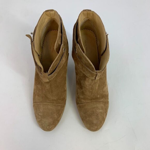 Rag & Bone Women's Harrow‎ Stacked Heel Ankle Bootie Boots Suede Taupe SZ 39/9 - Picture 9 of 14